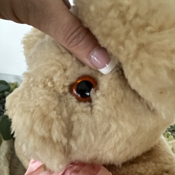 19” Vintage Petkin Jointed Teddy Bear Growler England Leather Nose Blonde Soft‎ - Picture 7 of 13